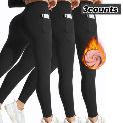 High Waist Thermal Lined Sports Leggings