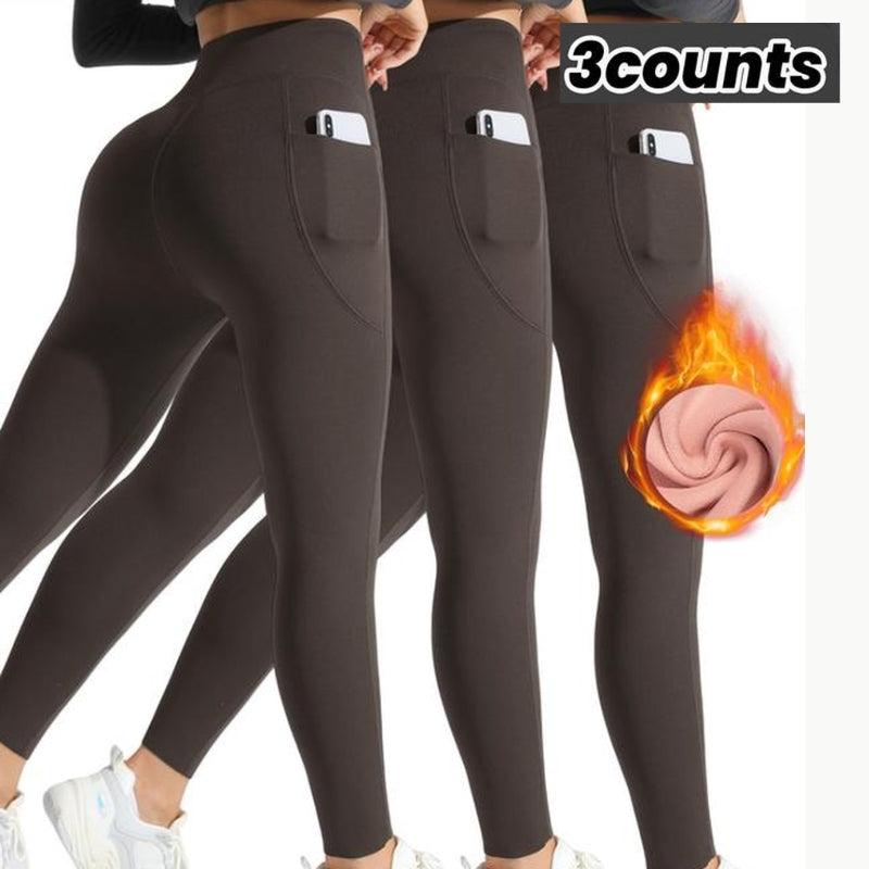 High Waist Thermal Lined Sports Leggings
