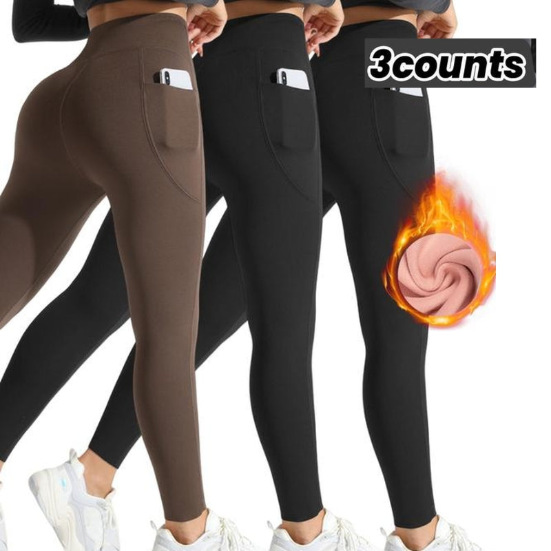 High Waist Thermal Lined Sports Leggings