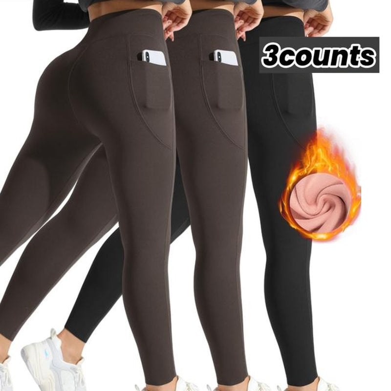 High Waist Thermal Lined Sports Leggings