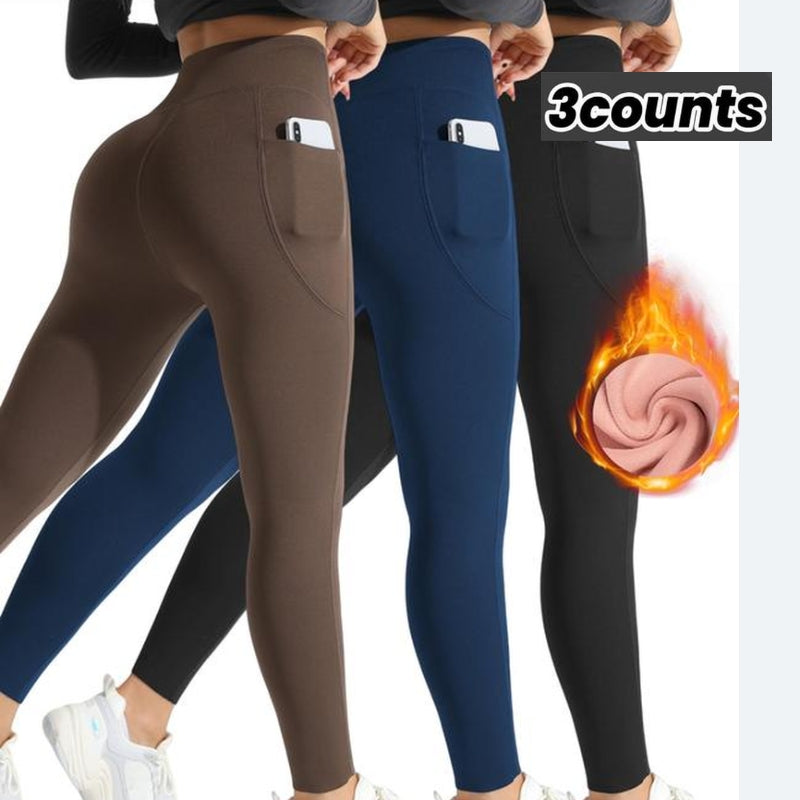 High Waist Thermal Lined Sports Leggings