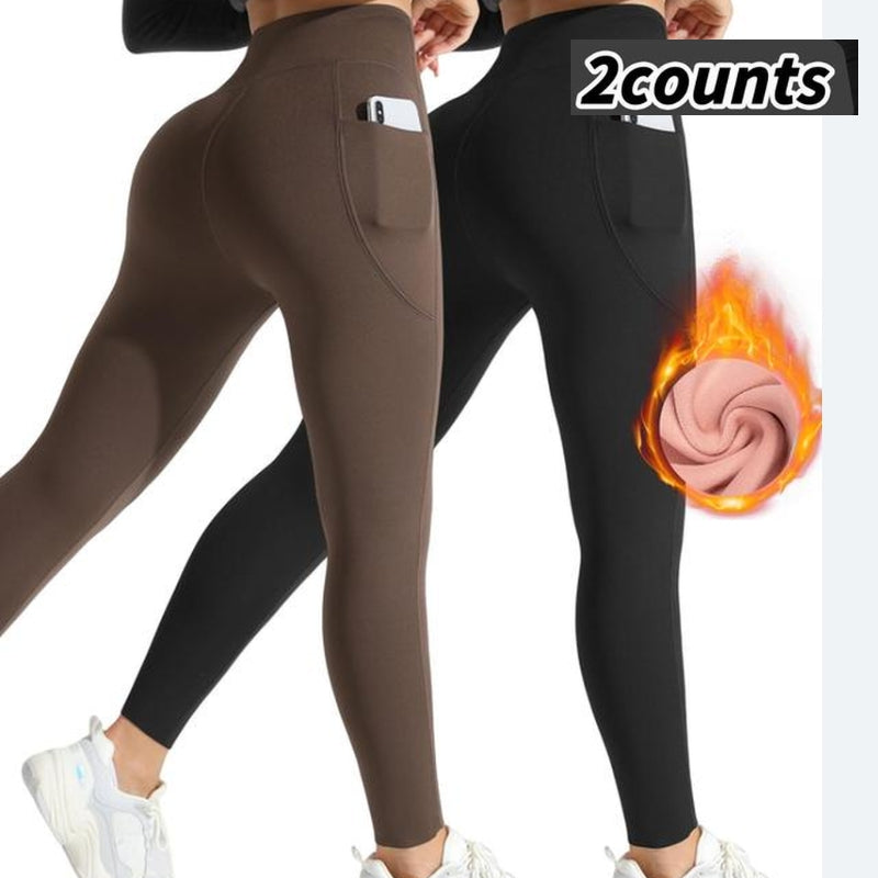 High Waist Thermal Lined Sports Leggings